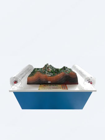 地震纵波横波演示台直观地观看到波形在地下及在地面的传播